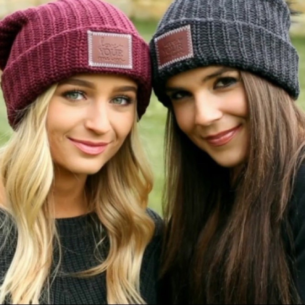 Love Your Melon Knit Beanie Love Your Melon Launches"Melon Madness" maroon logo
